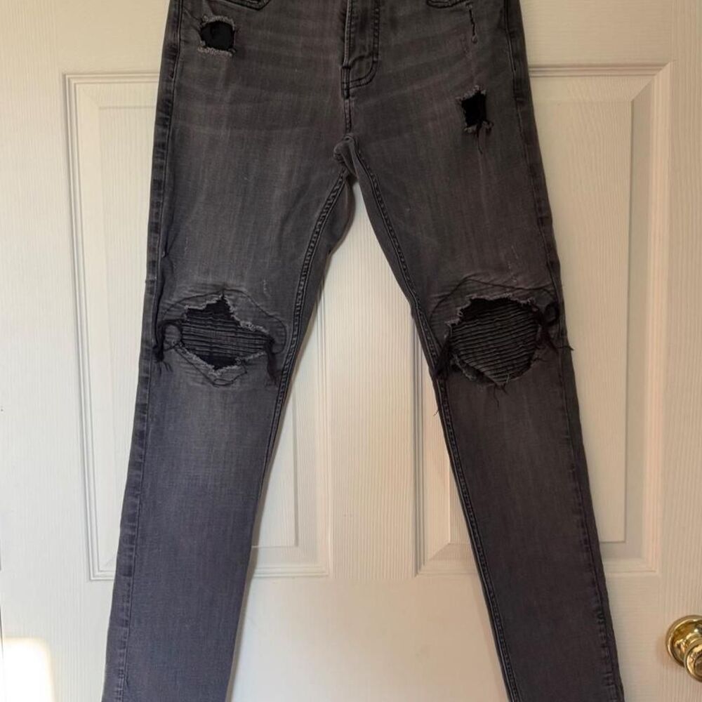 Hollister-co Men's Grey and Black Jeans - Picture 1 of 8